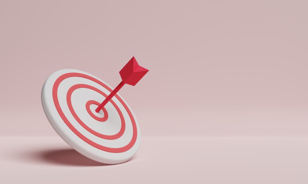 vecteezy red dartboard as business target on red background business 5564191